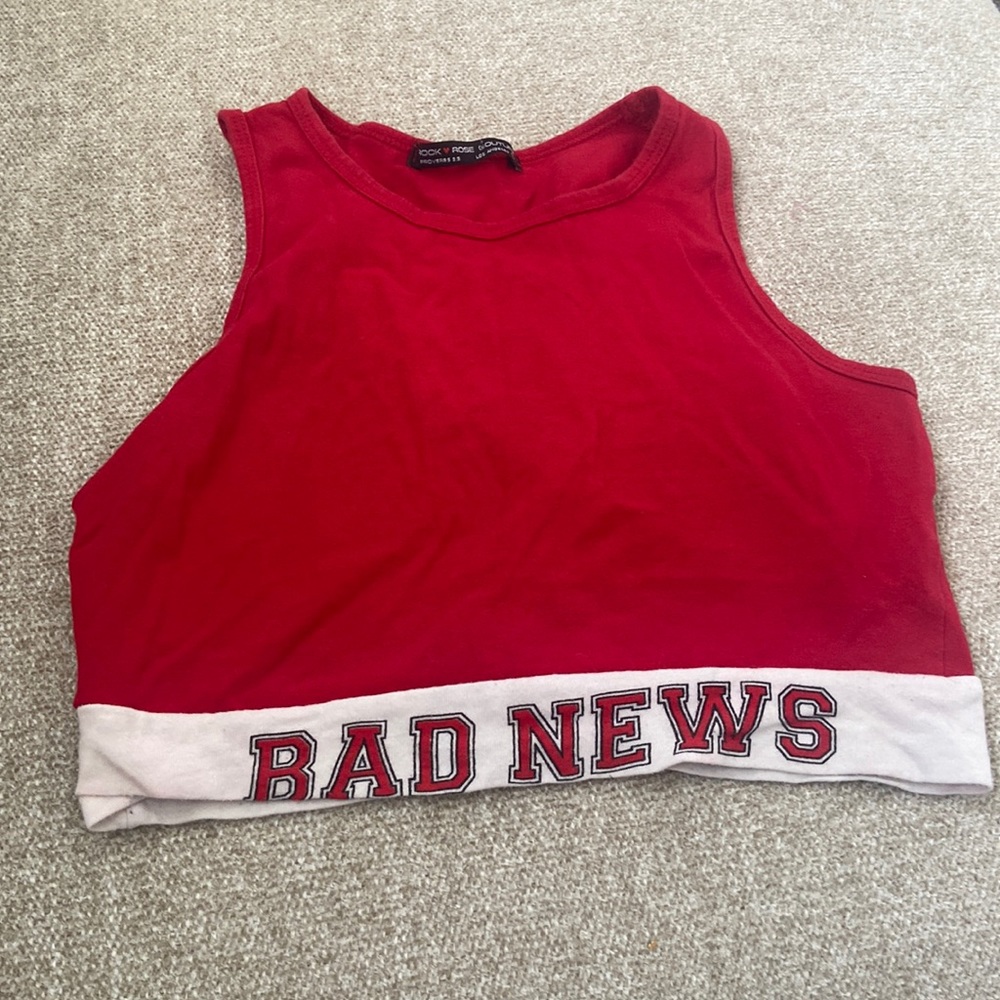 Red crop top